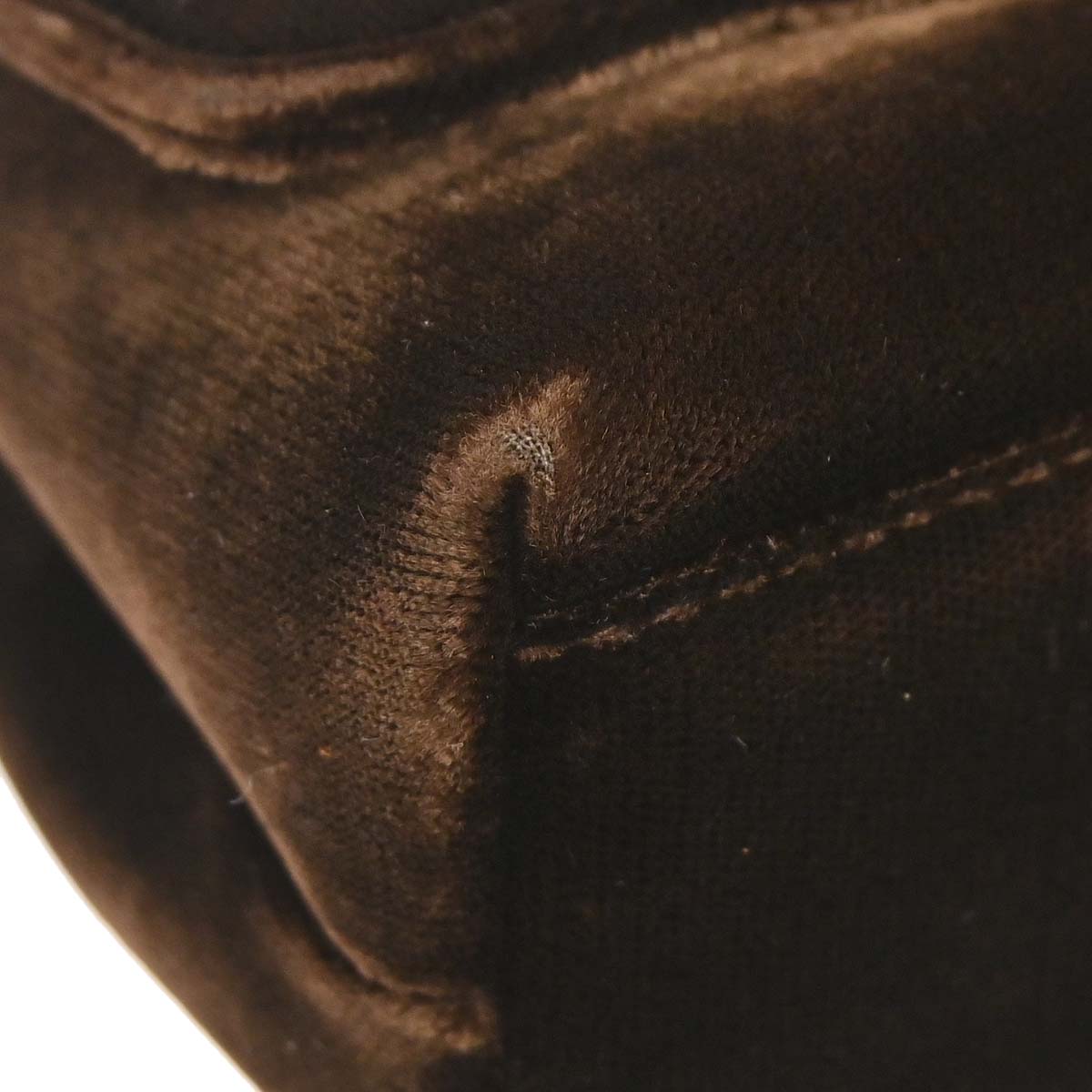 Chanel 1994-1996 Brown Velvet Handbag