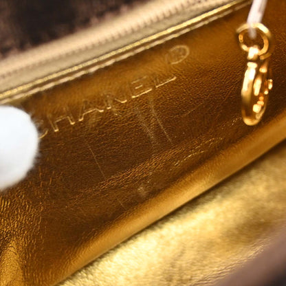 Chanel 1994-1996 Brown Velvet Handbag