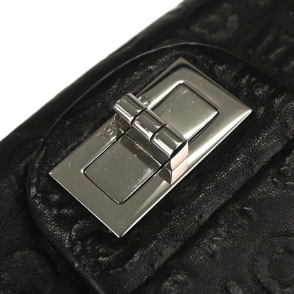 Chanel 2008-2009 Black Calfskin Unlimited 2.55 Maxi Double Flap Shoulder Bag