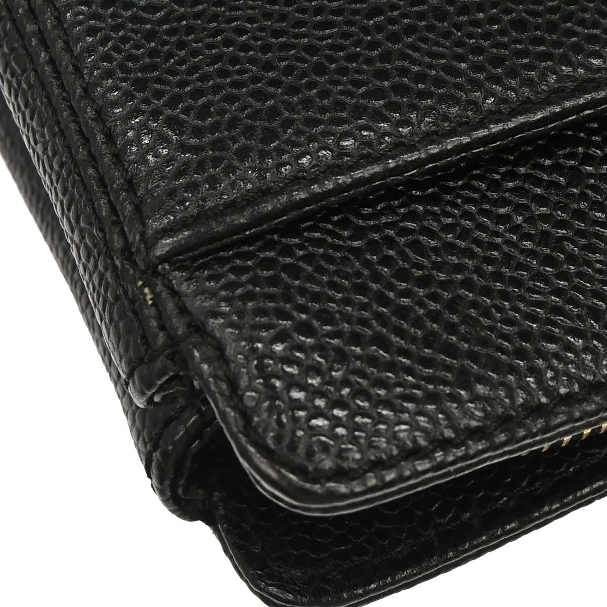 Chanel 1997-1999 Black Caviar Skin Tote Chain Handbag