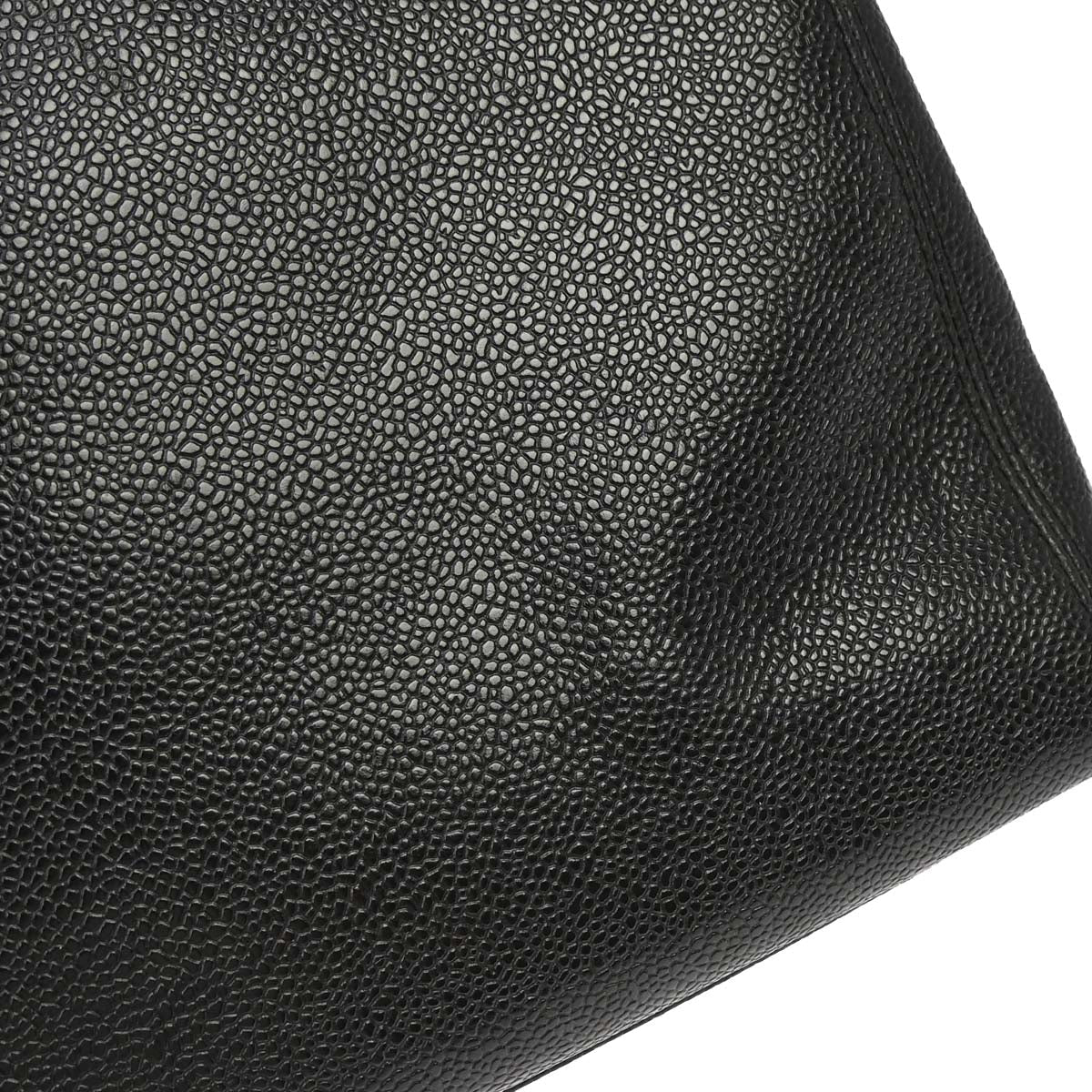 Chanel 1997-1999 Black Caviar Skin Tote Chain Handbag