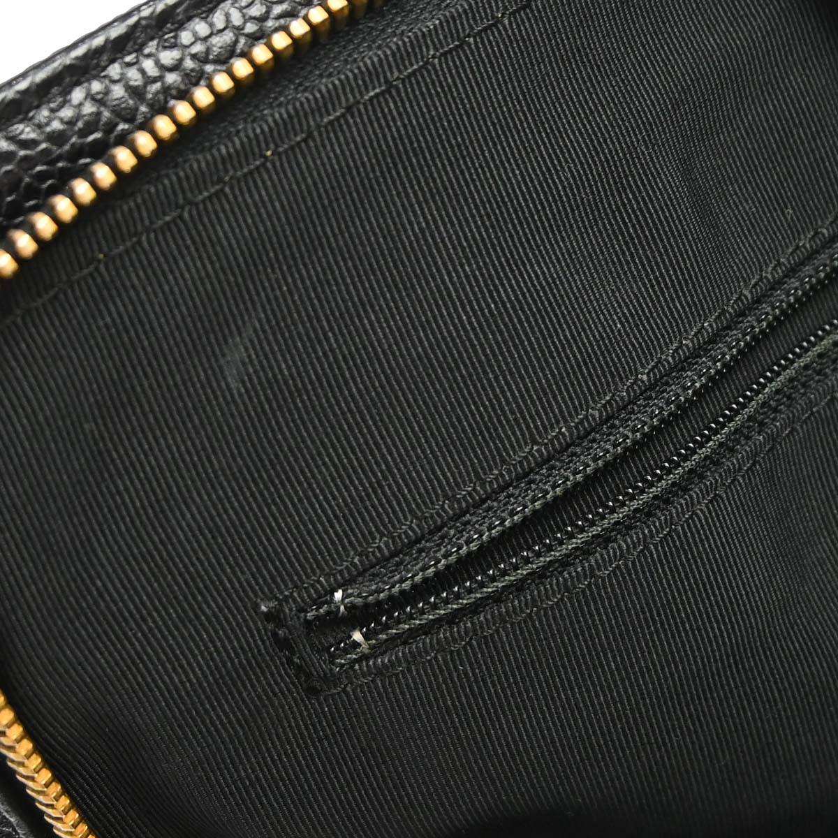 Chanel 1997-1999 Black Caviar Skin Tote Chain Handbag