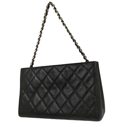 Chanel 2002-2003 Black Caviar Skin Tote Handbag