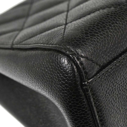 Chanel 2002-2003 Black Caviar Skin Tote Handbag