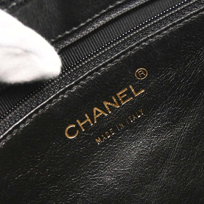 Chanel 2002-2003 Black Caviar Skin Tote Handbag