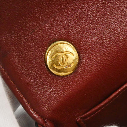 Chanel 1989-1991 Black Lambskin Single Flap Shoulder Bag