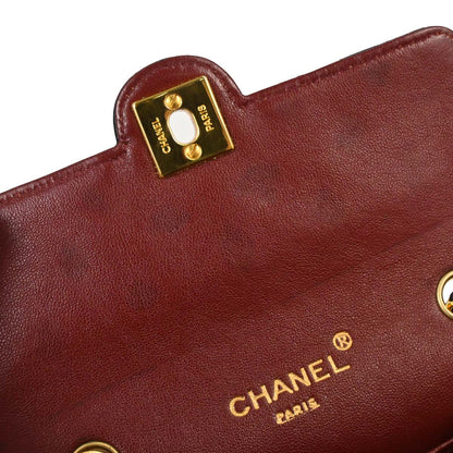 Chanel 1989-1991 Black Lambskin Single Flap Shoulder Bag