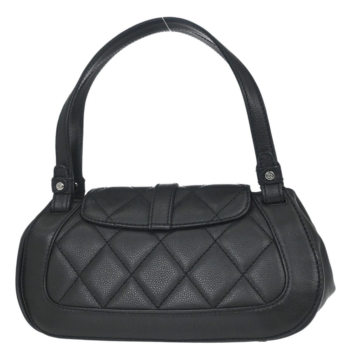 Chanel 2005-2006 Black Caviar Skin Mademoiselle Lock Handbag
