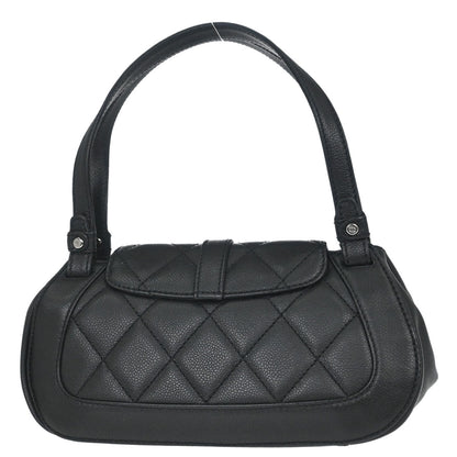 Chanel 2005-2006 Black Caviar Skin Mademoiselle Lock Handbag