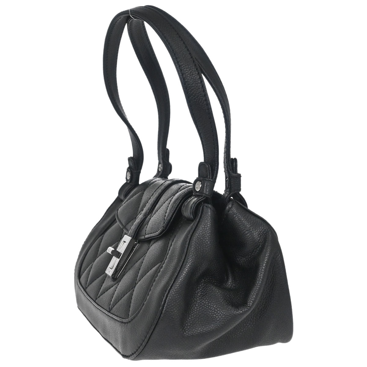 Chanel 2005-2006 Black Caviar Skin Mademoiselle Lock Handbag