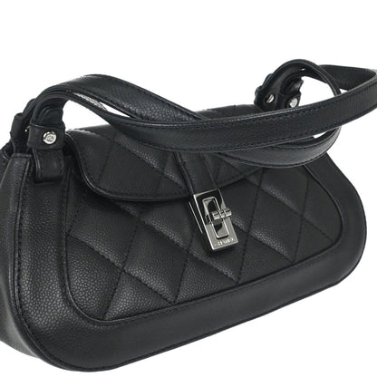 Chanel 2005-2006 Black Caviar Skin Mademoiselle Lock Handbag