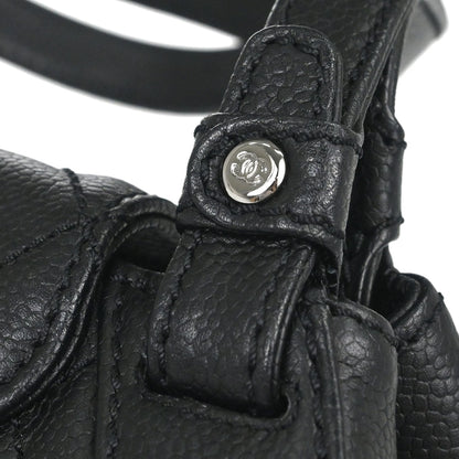 Chanel 2005-2006 Black Caviar Skin Mademoiselle Lock Handbag