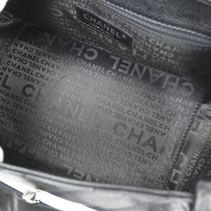 Chanel 2005-2006 Black Caviar Skin Mademoiselle Lock Handbag