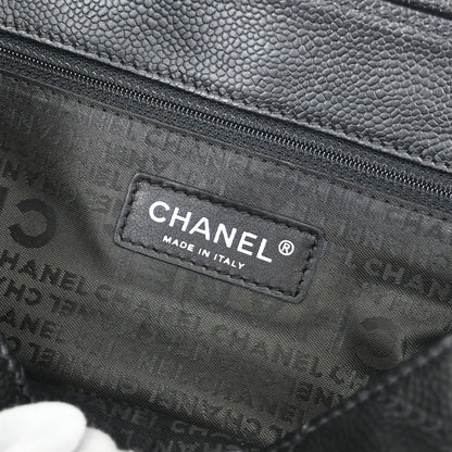 Chanel 2005-2006 Black Caviar Skin Mademoiselle Lock Handbag
