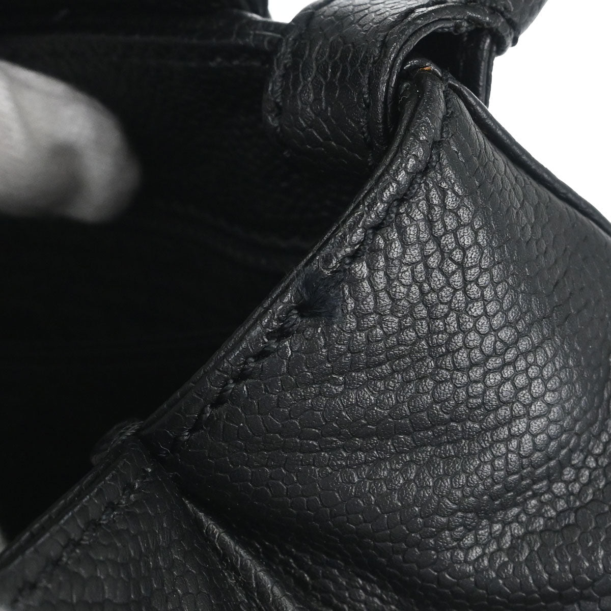 Chanel 2005-2006 Black Caviar Skin Mademoiselle Lock Handbag