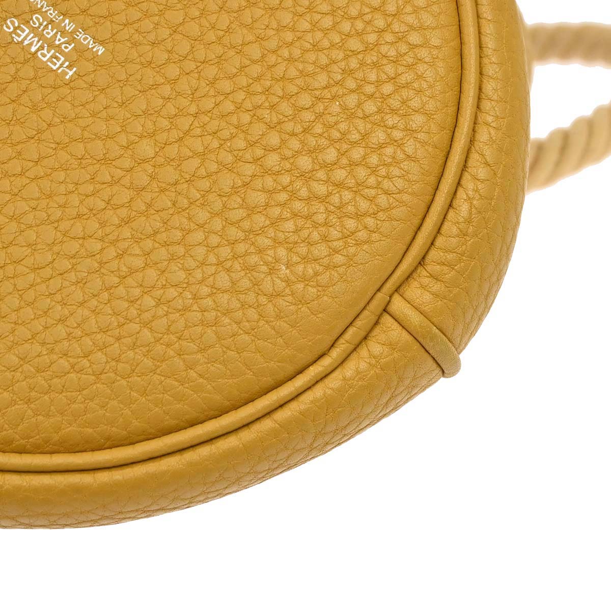 Hermes Curry Taurillon Clemence Mangeoire PM Handbag