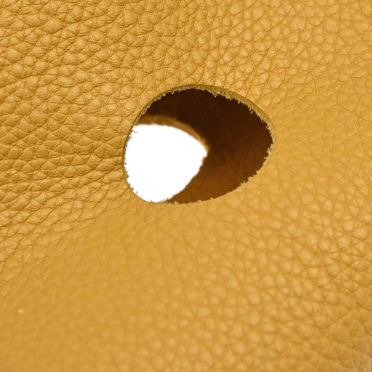 Hermes Curry Taurillon Clemence Mangeoire PM Handbag