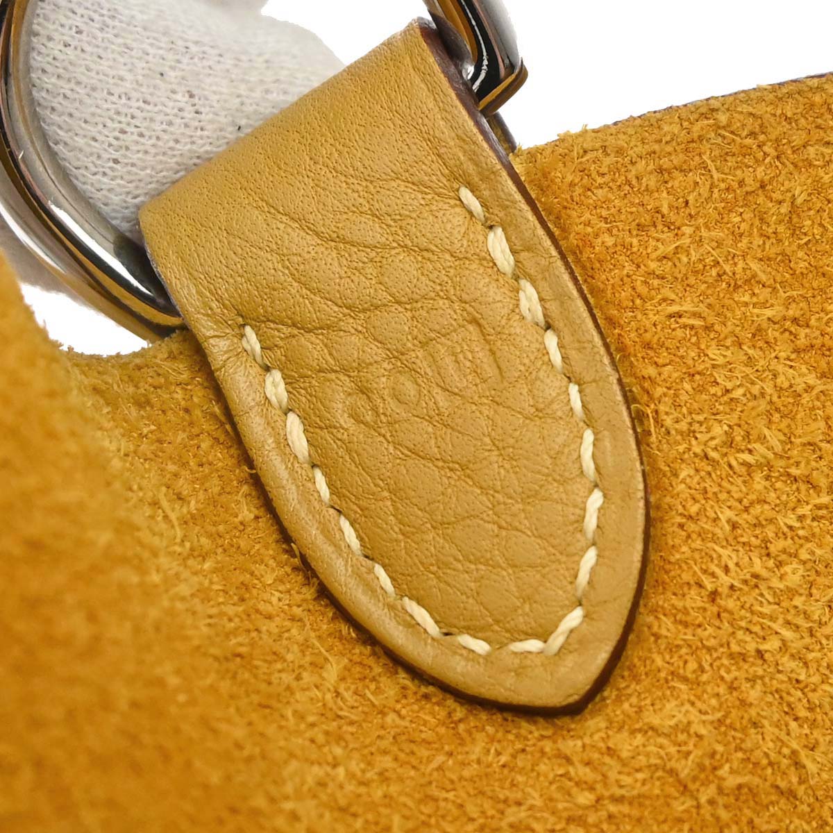 Hermes Curry Taurillon Clemence Mangeoire PM Handbag
