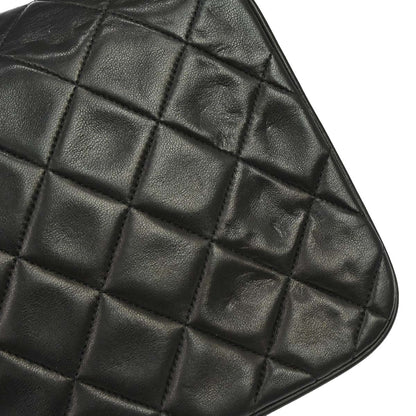 Chanel Black Lambskin Single Flap Shoulder Bag