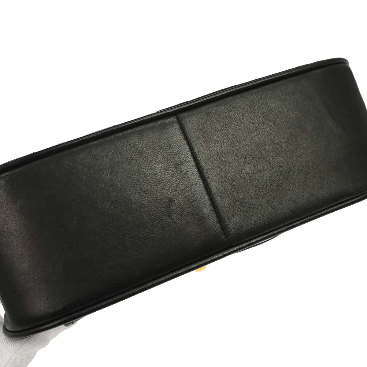 Chanel Black Lambskin Single Flap Shoulder Bag