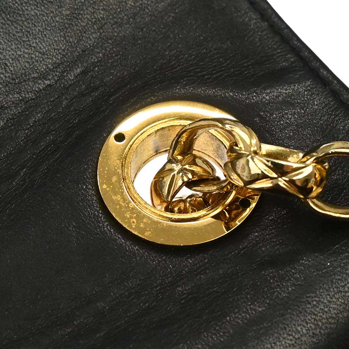 Chanel Black Lambskin Single Flap Shoulder Bag