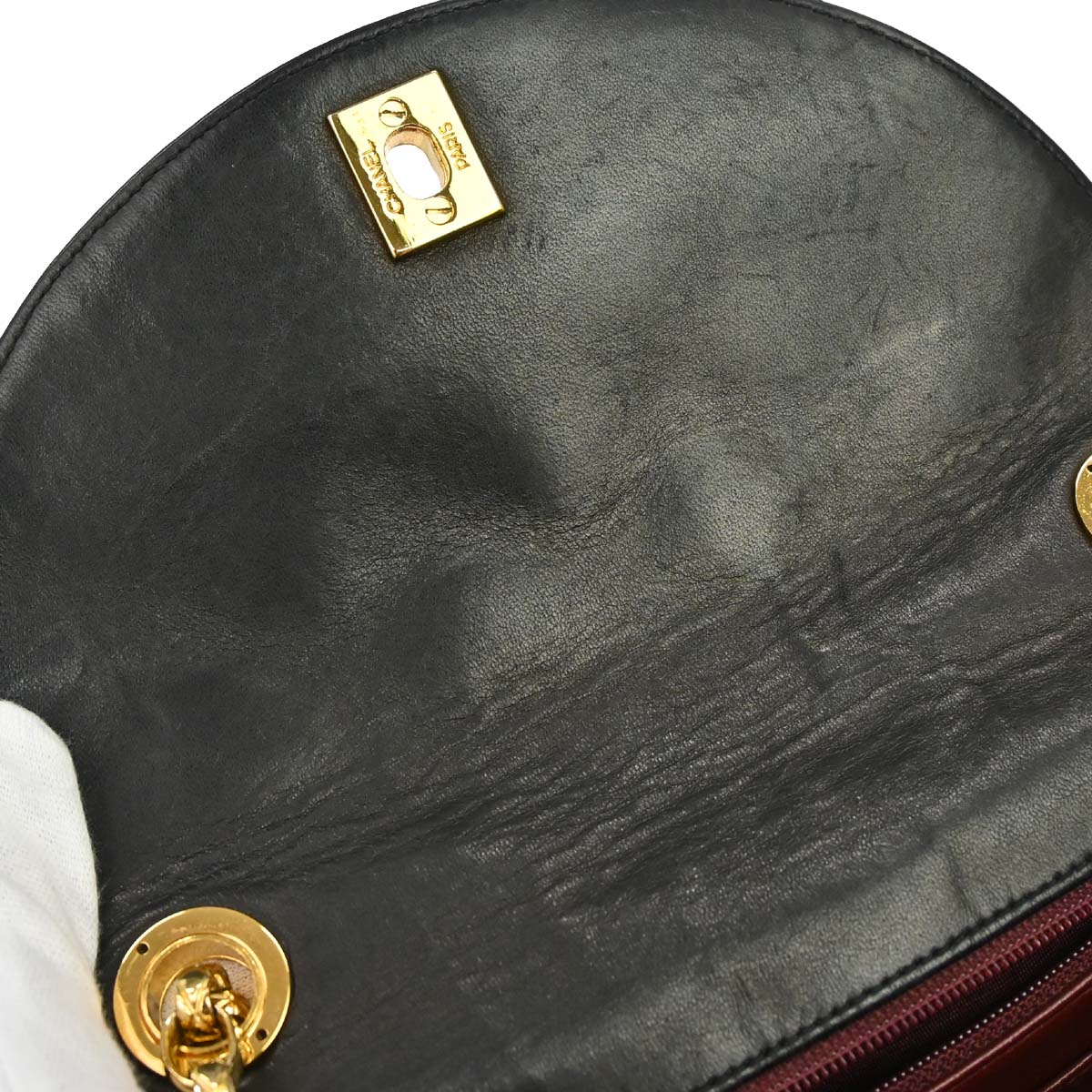 Chanel Black Lambskin Single Flap Shoulder Bag