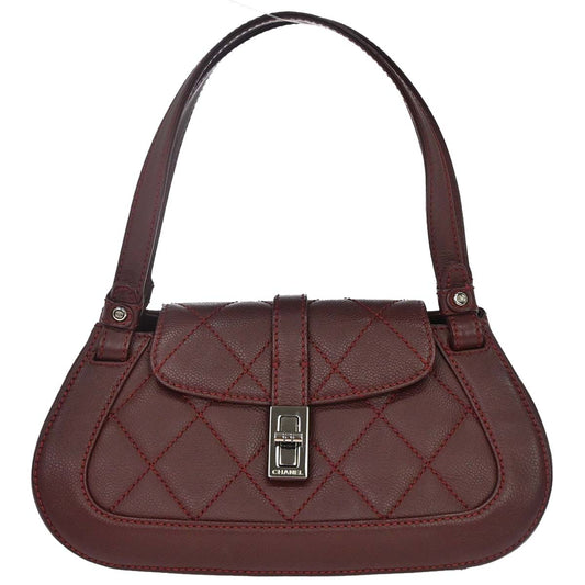 Chanel 2005-2006 Bordeaux Caviar Skin Mademoiselle Lock Handbag