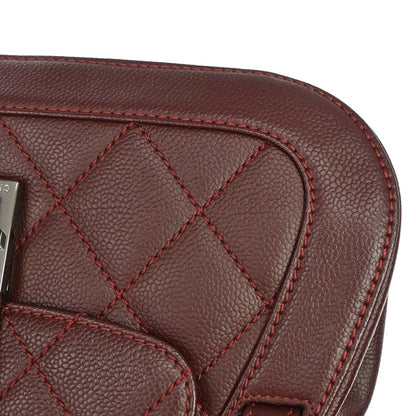 Chanel 2005-2006 Bordeaux Caviar Skin Mademoiselle Lock Handbag