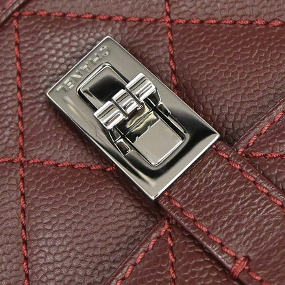 Chanel 2005-2006 Bordeaux Caviar Skin Mademoiselle Lock Handbag