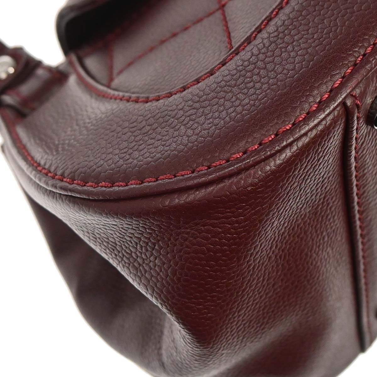 Chanel 2005-2006 Bordeaux Caviar Skin Mademoiselle Lock Handbag