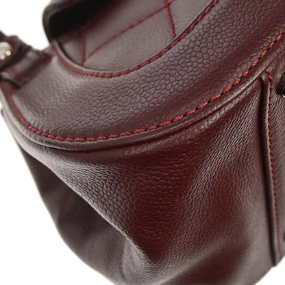 Chanel 2005-2006 Bordeaux Caviar Skin Mademoiselle Lock Handbag