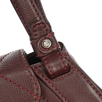 Chanel 2005-2006 Bordeaux Caviar Skin Mademoiselle Lock Handbag