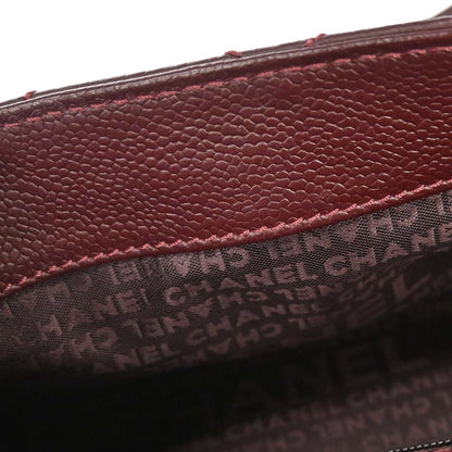 Chanel 2005-2006 Bordeaux Caviar Skin Mademoiselle Lock Handbag