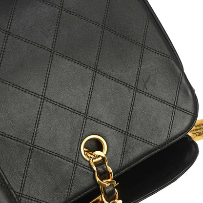 Chanel 1994-1996 Black Lambskin Bicolore Supermodel Shoulder Bag