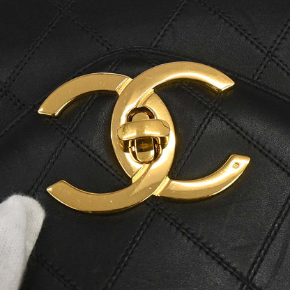 Chanel 1994-1996 Black Lambskin Bicolore Supermodel Shoulder Bag