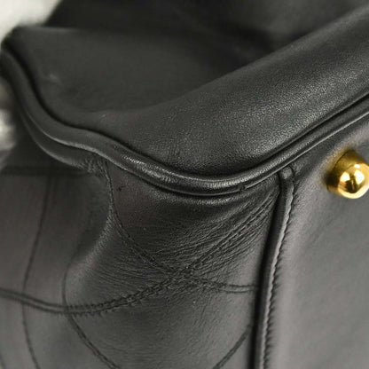 Chanel 1994-1996 Black Lambskin Bicolore Supermodel Shoulder Bag