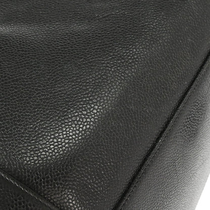 Chanel 1991-1994 Black Caviar Skin 2way Duffle Handbag