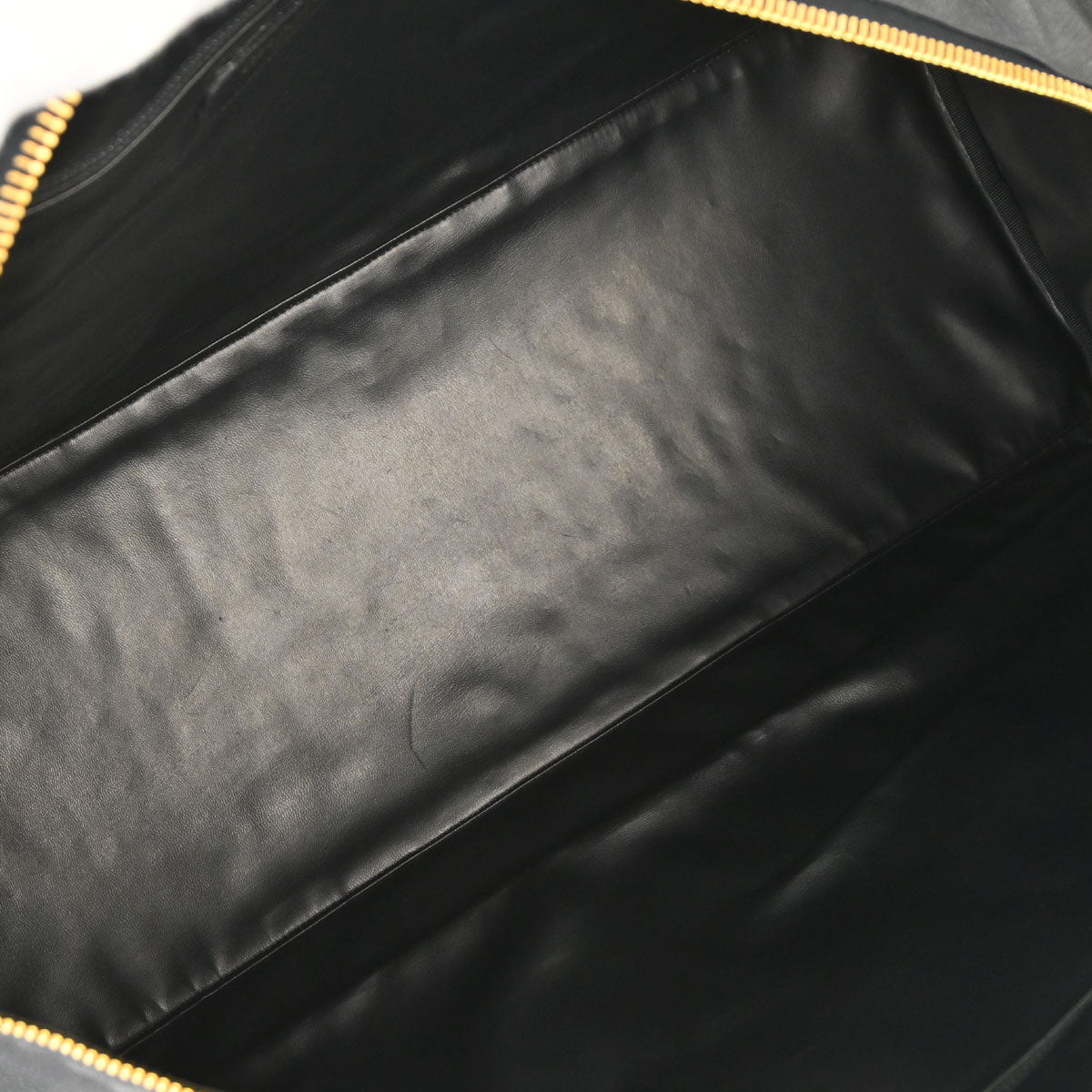 Chanel 1991-1994 Black Caviar Skin 2way Duffle Handbag