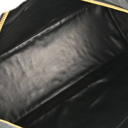 Chanel 1991-1994 Black Caviar Skin 2way Duffle Handbag