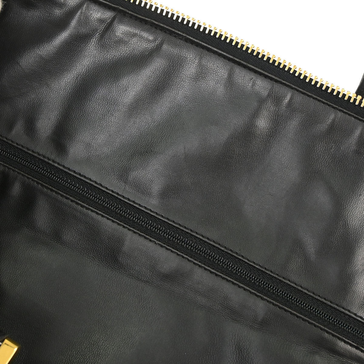 Chanel 1991-1994 Black Caviar Skin 2way Duffle Handbag