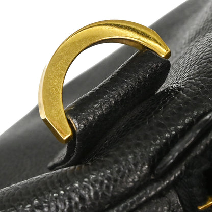 Chanel 1991-1994 Black Caviar Skin 2way Duffle Handbag