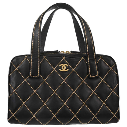 Chanel Black Calfskin Wild Stitch Handbag