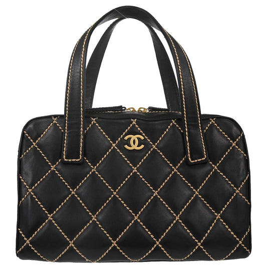 Chanel Black Calfskin Wild Stitch Handbag