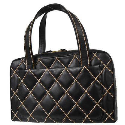 Chanel Black Calfskin Wild Stitch Handbag