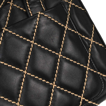 Chanel Black Calfskin Wild Stitch Handbag