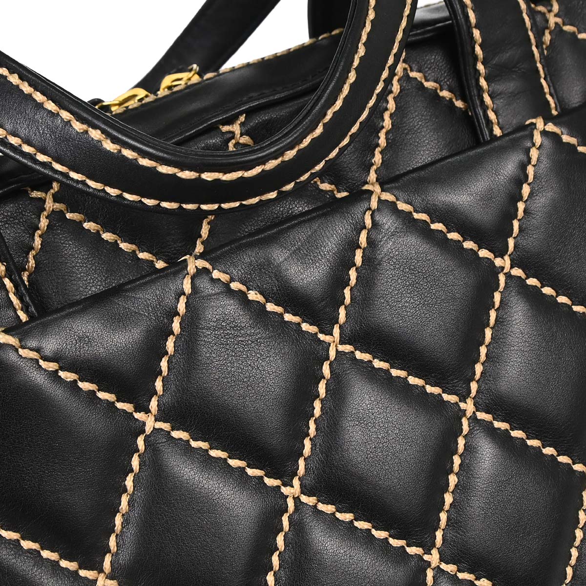 Chanel Black Calfskin Wild Stitch Handbag