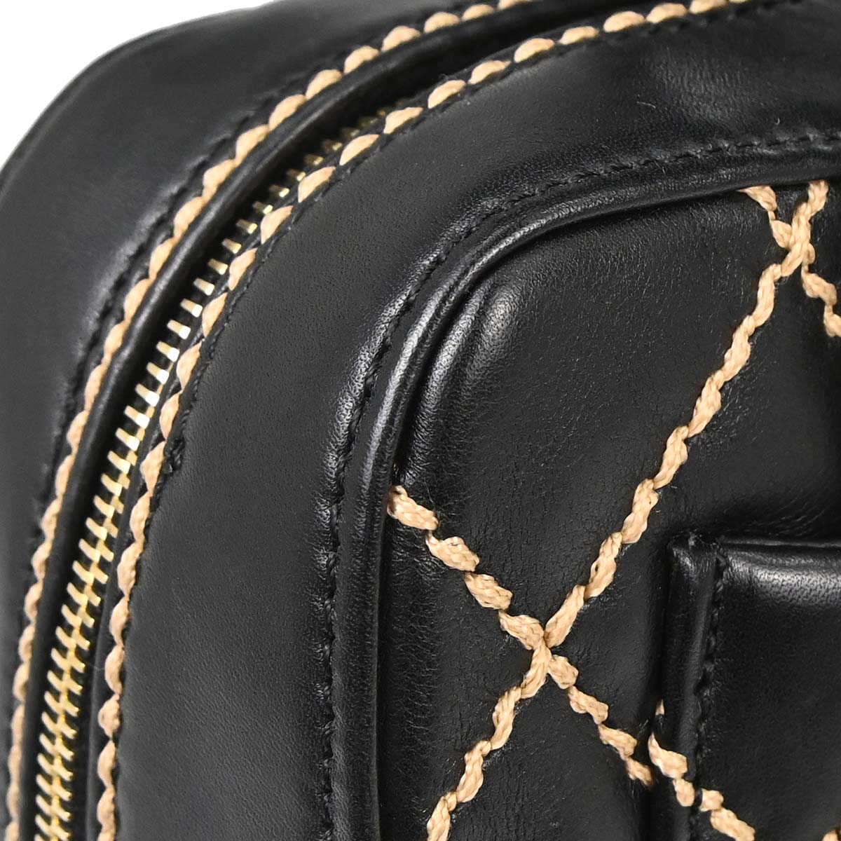 Chanel Black Calfskin Wild Stitch Handbag