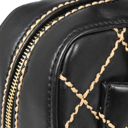 Chanel Black Calfskin Wild Stitch Handbag