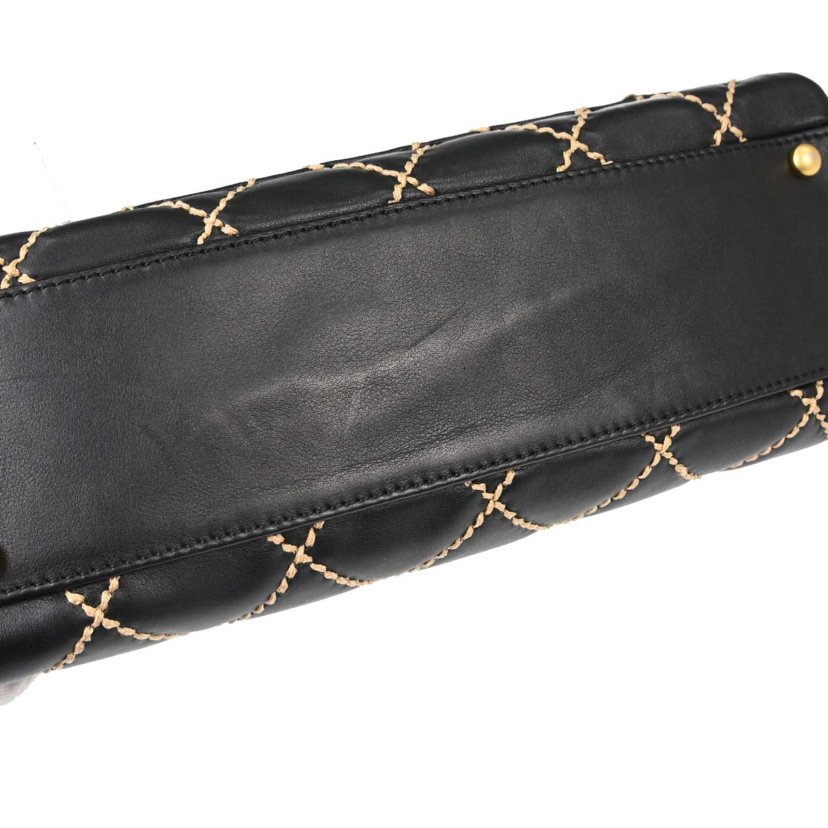 Chanel Black Calfskin Wild Stitch Handbag