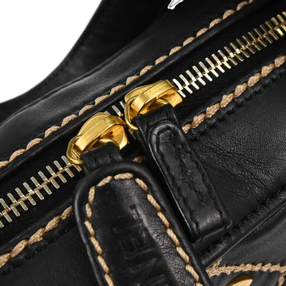 Chanel Black Calfskin Wild Stitch Handbag